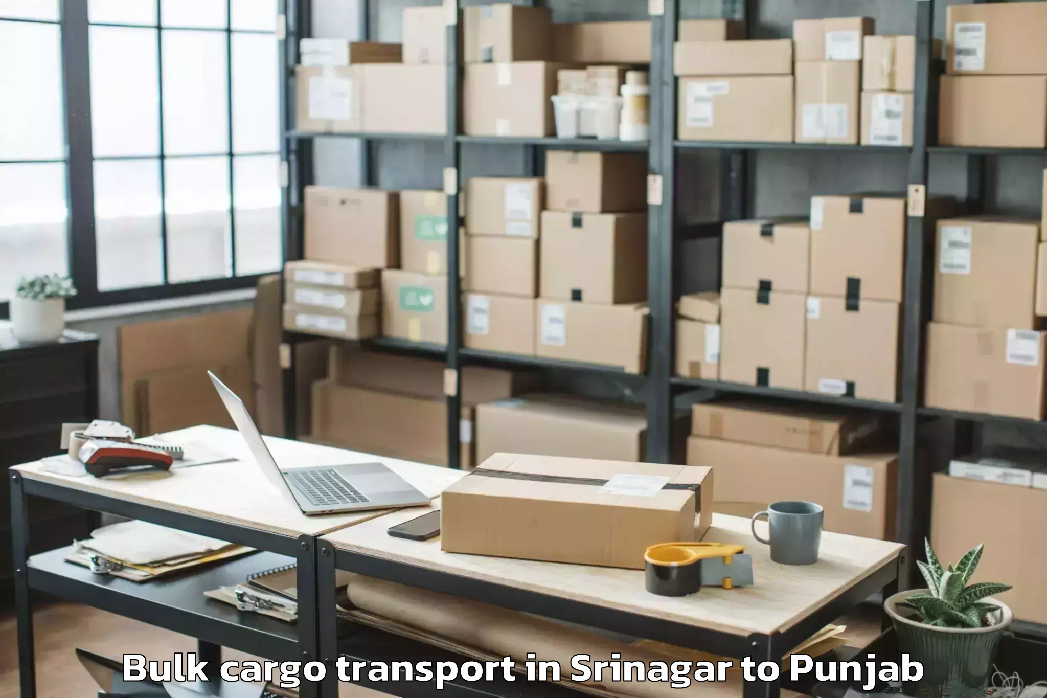 Efficient Srinagar to Shahkot Bulk Cargo Transport